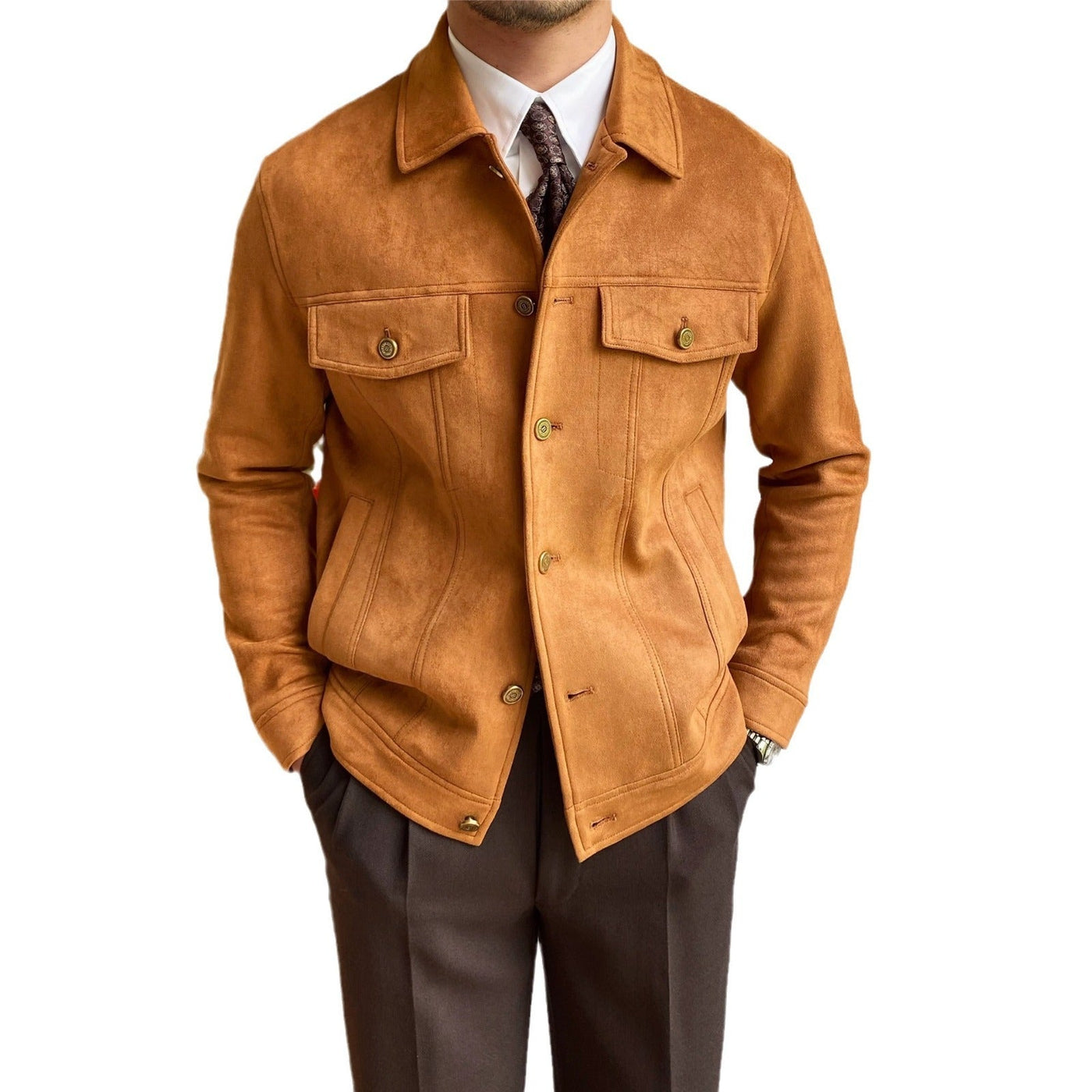 Solid Color Casual Retro Easy Matching Coat