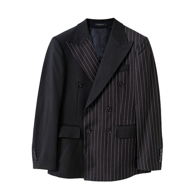 Striped Double Breasted Blazer For Men